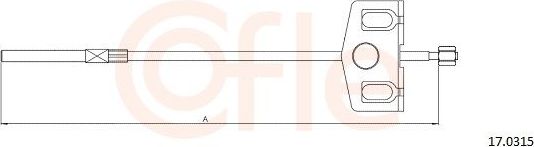 Трос ручника (тросик ручного тормоза) Cofle. Артикул 92.17.0315
