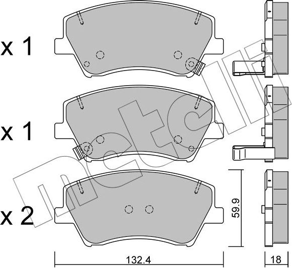 Тормозные колодки Metelli. Артикул 22-1092-0