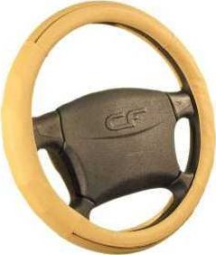 Оплётка на руль CarFashion Goa (размер M, экокожа, цвет БЕЖЕВЫЙ/БЕЖЕВЫЙ/БЕЖЕВЫЙ). Артикул 31321