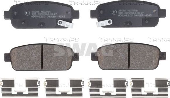 Тормозные колодки SWAG задние для Opel Ampera I 2011-2015. Артикул 40 91 6894