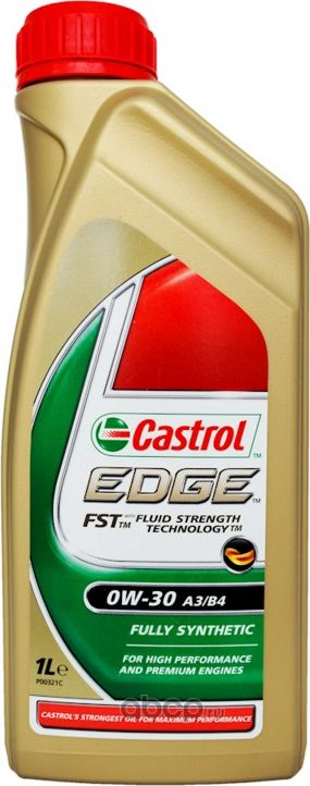 Масло моторное EDGE A3/B4 0W-30 (Синтетическое, 1л) (Castrol). Артикул 4008177075131