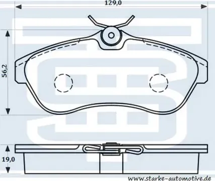 Колодки тормозные передние (Starke) Starke. Артикул 174565