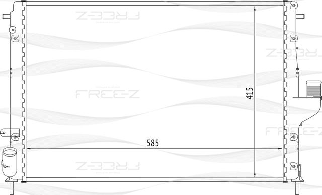 Радиатор RENAULT LOGAN/SANDERO/DUSTER 06- 1.6/1.5D охлаждения (Free-Z). Артикул KK0181