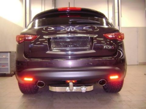 Фаркоп Baltex для Infiniti FX 35 2003-2008. (с декор. накладкой) Фланцевое крепление. Артикул IN01AN