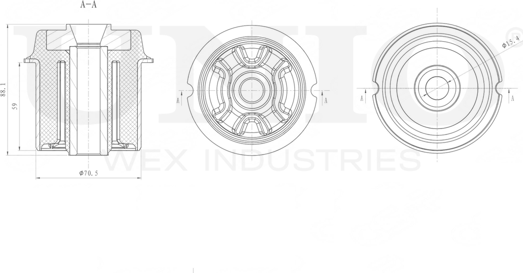 Сайлентблок балки (Unio). Артикул RMP-20496