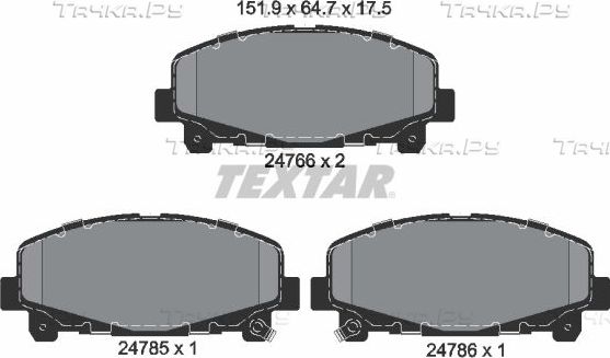Тормозные колодки Textar Q+. Артикул 2476601