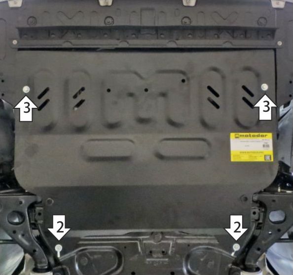 Защита Мотодор усиленная для двигателя и КПП GAC GS5 2018-2026. Артикул 77801