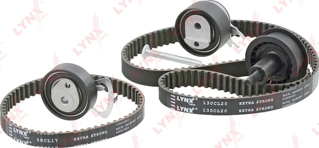 Ремень ГРМ с роликами (комплект) LYNXauto для Volkswagen Polo V 2009-2014. Артикул PK-1302