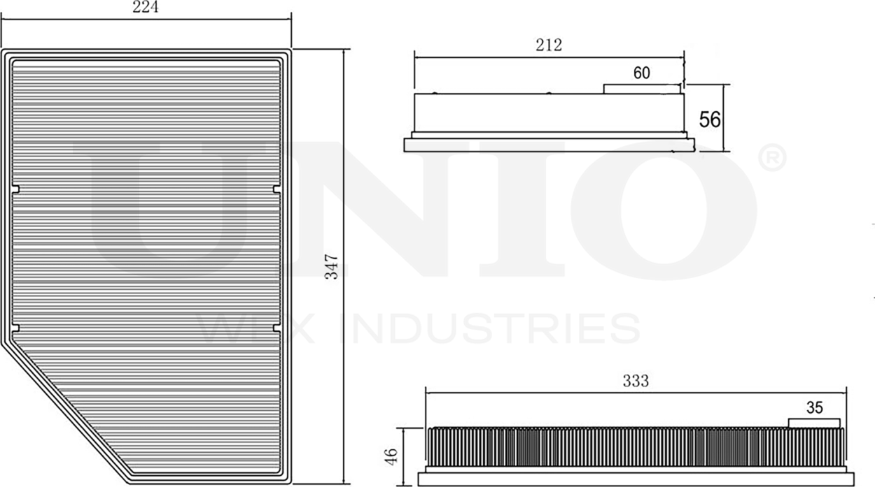 Фильтр воздушный (Unio). Артикул FLT-10120