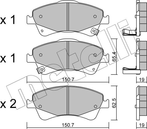 Тормозные колодки Metelli. Артикул 22-0878-0