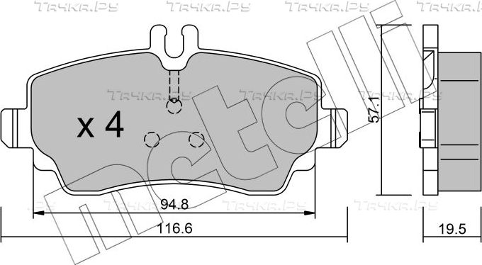 Тормозные колодки Metelli. Артикул 22-0310-1