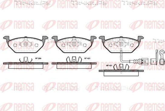 Тормозные колодки Remsa передние для SEAT Ibiza IV 2008-2015. Артикул 0633.21