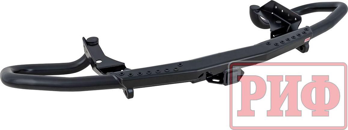 Бампер силовой/защита штатного бампера РИФ задний c квадратом под фаркоп для Nissan Patrol Y62 2010-2026. Артикул RIFY61-21007