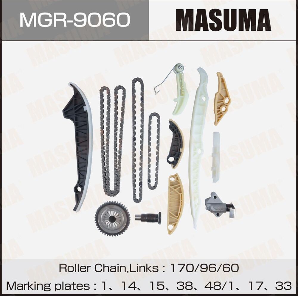 Комплект для замены цепи ГРМ MASUMA MGR-9060 CJEB, CJSA, CJSB, CNCD, CHHB Masuma. Артикул MGR9060