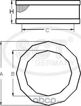 Воздушный фильтр SCT-Germany. Артикул SB 514