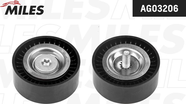 Направляющий (ведущий) ролик приводного поликлинового ремня Miles для Jeep Compass I 2010-2016. Артикул AG03206