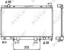 Радиатор охлаждения двигателя NRF (алюминий). Артикул 53468