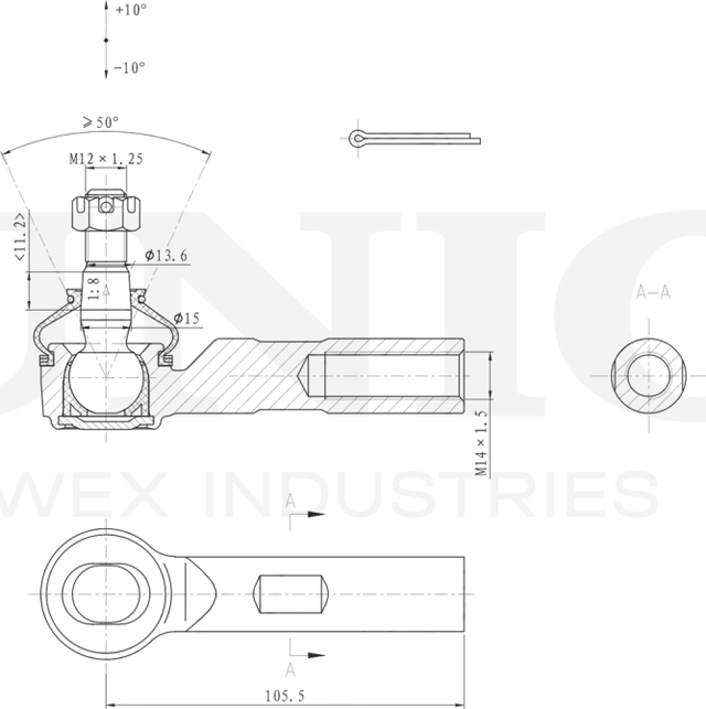 Наконечник рулевой тяги (Unio). Артикул SSP-10026
