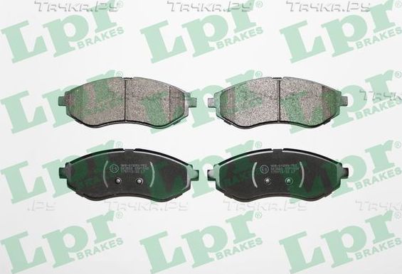 Тормозные колодки LPR передние для Chevrolet Aveo I 2003-2012. Артикул 05P1080
