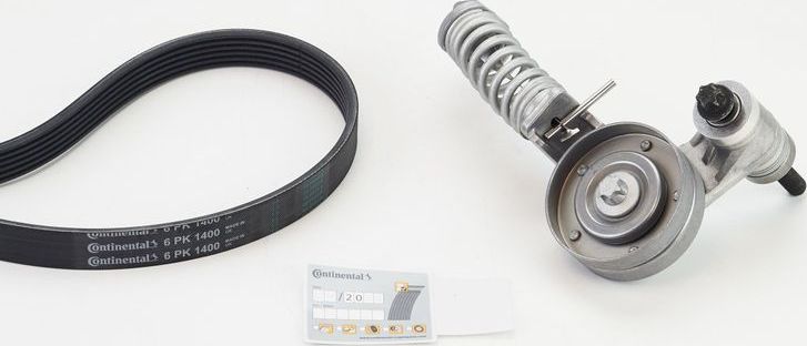 Приводной ремень поликлиновой с роликами (комплект) ContiTech. Артикул 6PK1400K1