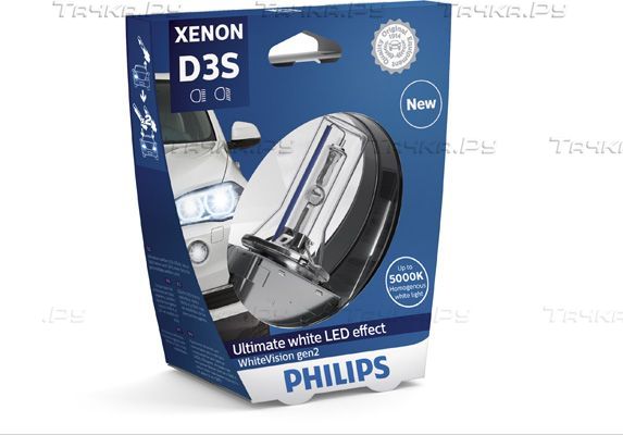 D3S 42V-35W (PK32d-5)  5000K WhiteVision gen 2 (Philips) Philips Xenon WhiteVision gen2. Артикул 42403WHV2S1