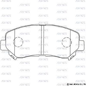 Тормозные колодки Advics передние для Nissan X-Trail T32 2014-2025. Артикул SN504