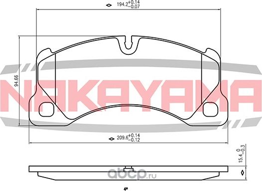 Торм. колодки пер. PORSCHE CAYENNE (955) 06-10, CAYENNE II 10-, PANAMERA 09-, VW (Nakayama). Артикул HP8700NY