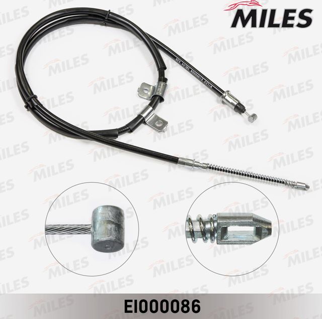 Трос ручника (тросик ручного тормоза) Miles задний правый для Daewoo Lanos 1997-2002. Артикул EI000086