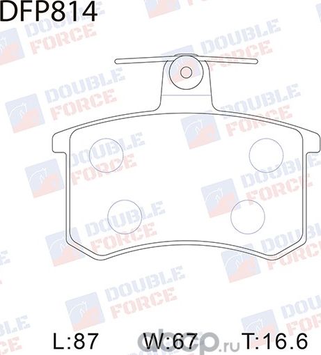 Колодки тормозные дисковые Double Force Double Force. Артикул DFP814