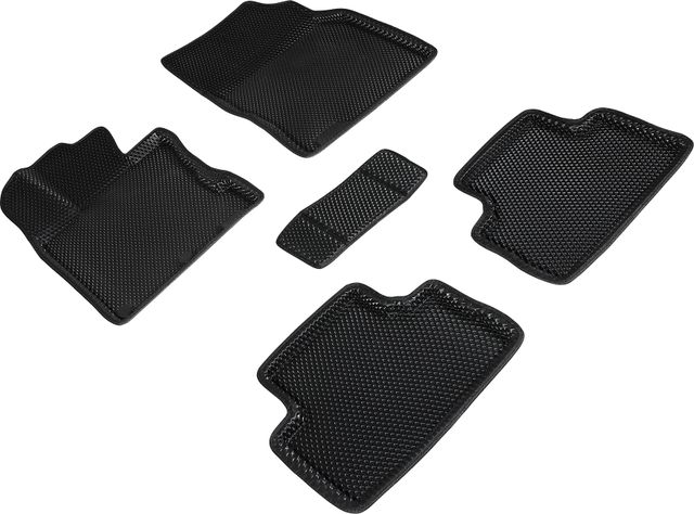 Коврики Seintex 3D EVA Ромб для салона Nissan Qashqai II (японская) 2014-2016 ЧЕРНЫЕ. Артикул 95326