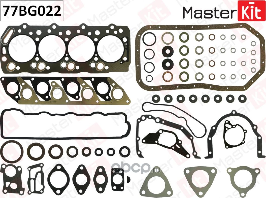 77BG022 Верхний комплект прокладок ГБЦ Hyundai/Kia H100 H1 4D56  97-01 (Master KIT). Артикул 77bg022