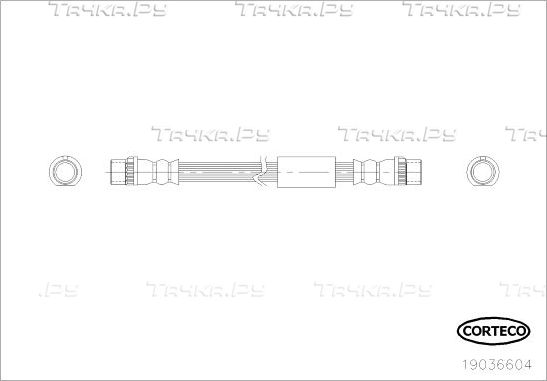 Тормозной шланг Corteco задний для Peugeot Expert II 2007-2016. Артикул 19036604