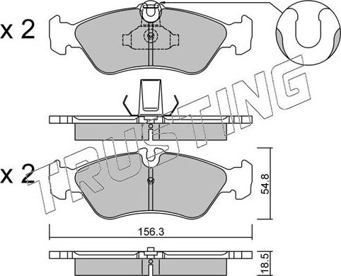 Тормозные колодки Trusting задние для PUCH G-modell W463 1995-1998. Артикул 320.0