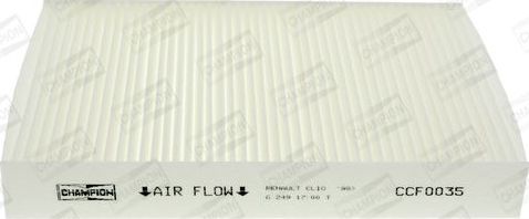 Салонный фильтр Champion для Renault Clio II 1998-2013. Артикул CCF0035