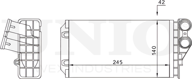 Радиатор отопителя (Unio). Артикул RAD-20020
