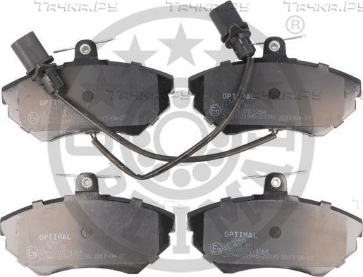 Тормозные колодки Optimal передние для Volkswagen Passat B5 1996-2000. Артикул BP-10445