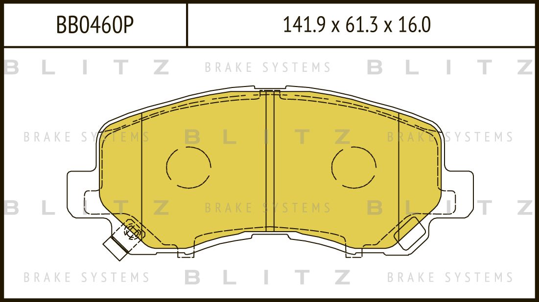 Колодки тормозные MAZDA CX-5 11- перед. (Blitz). Артикул BB0460P