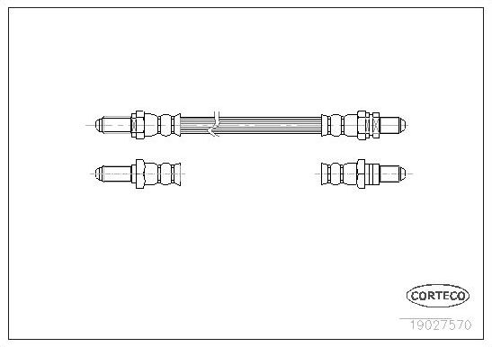 Тормозной шланг Corteco задний для Ford Fiesta IV 1996-2003. Артикул 19027570