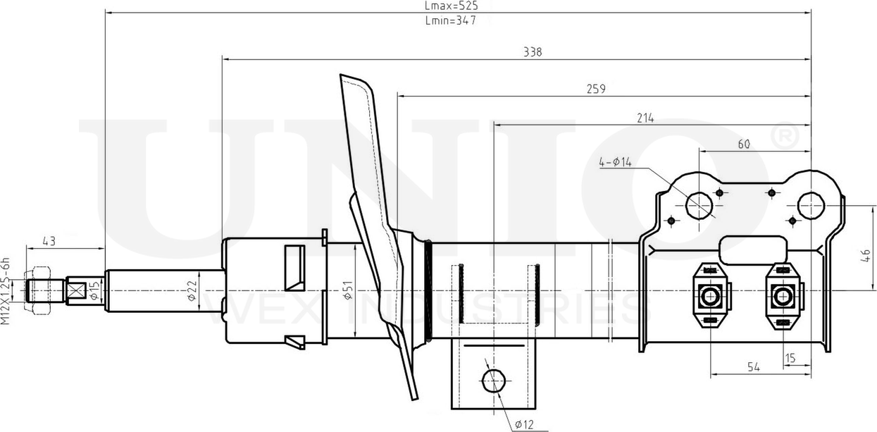 Амортизатор подвески (Unio). Артикул SAB-10276