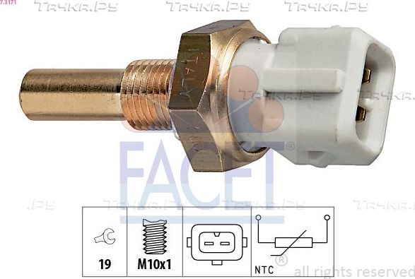 Датчик температуры охлаждающей жидкости Facet Made in Italy - OE Equivalent для Audi 90 II (B3) 1988-1991. Артикул 7.3171
