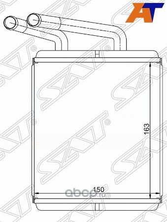 Радиатор отопителя салонаHYUNDAI H-100PORTER 97- (SAT). Артикул STHNP13950