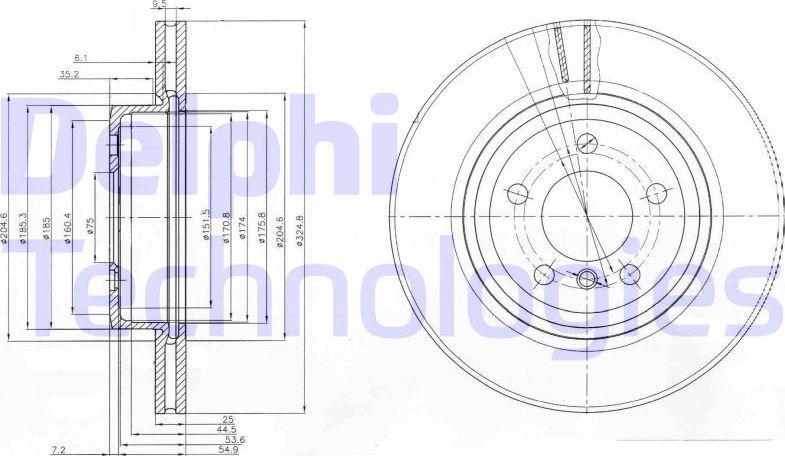 Тормозной диск Delphi. Артикул BG3938