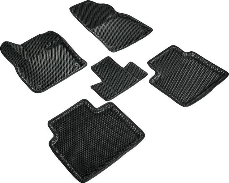 Коврики Seintex 3D EVA ромб для салона Geely Monjaro 2021-2026 ЧЕРНЫЕ. Артикул 99139