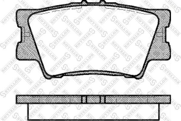 Тормозные колодки Stellox задние для Lexus ES VI 2012-2018. Артикул 1242 000B-SX