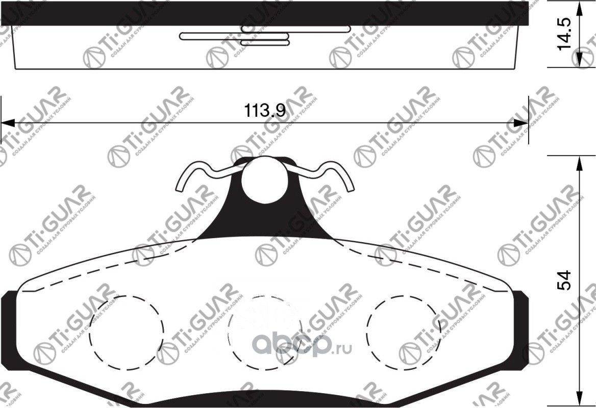 Тормозные колодки (TI-Guar). Артикул TG0427