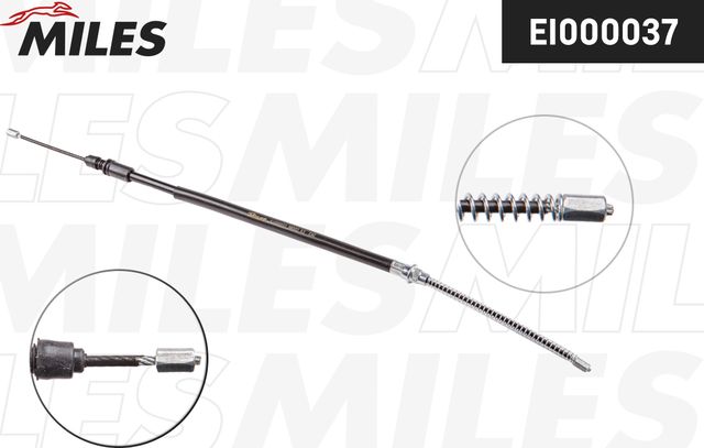 Трос ручника (тросик ручного тормоза) Miles задний правый/левый для Peugeot 106 I 1991-1996. Артикул EI000037