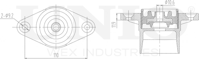 Опора амортизационной стойки (Unio). Артикул RMP-13007