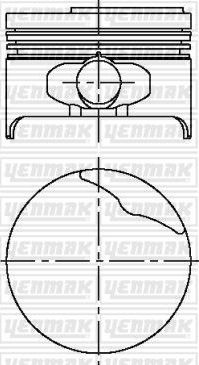 Поршень Yenmak для Dacia Logan II 2007-2026. Артикул 31-04167-000