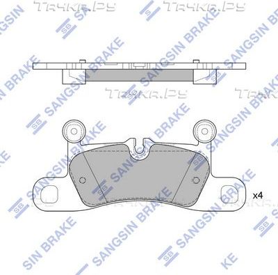 Тормозные колодки Sangsin Hi-Q задние для Porsche Cayenne II (958) 2010-2014. Артикул SP2319