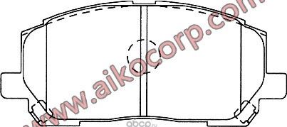 Колодки TOYOTA Highlander / LEXUS RX350 Lexus RX300 (2001-2005) передние (Aiko). Артикул PF1457